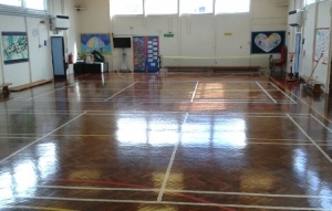 School hall polished and buffed